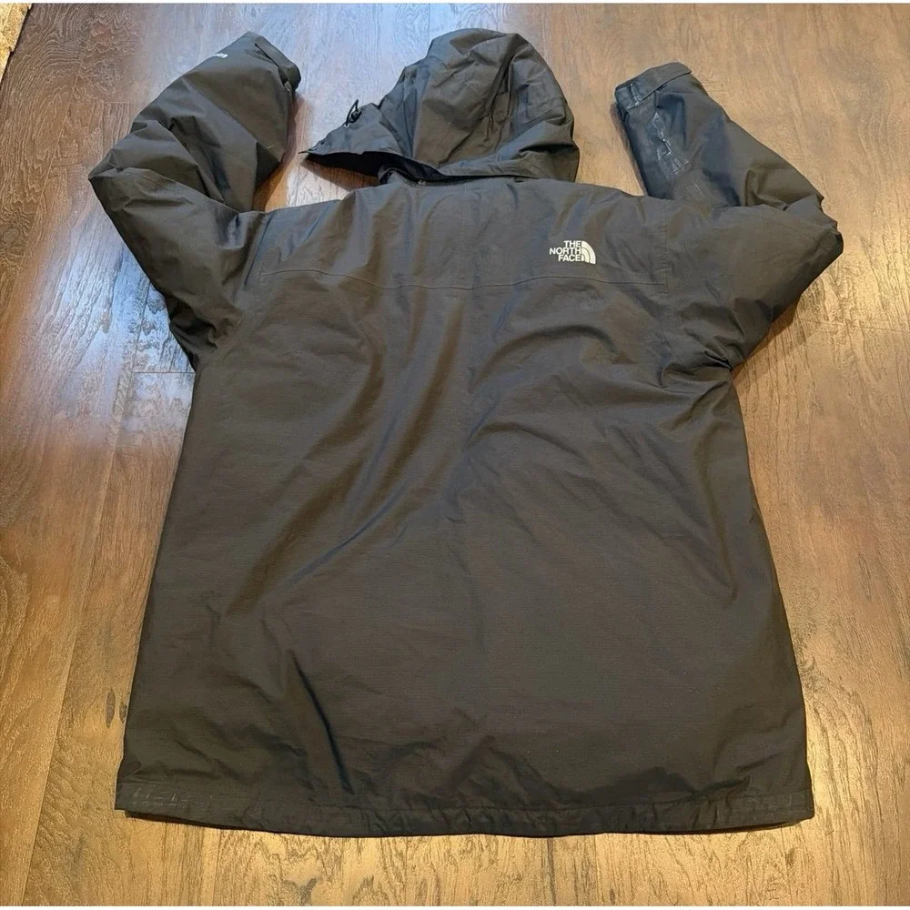 The North Face Gore-Tex Men's XL Black Hooded Waterproof Jacket Shell Coat